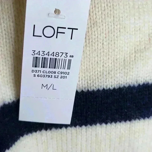 Loft Striped Modern Poncho NWT New Womens Size M L - Picture 7 of 15